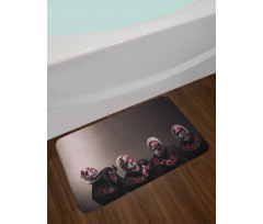 Screaming Scary Zombies Bath Mat