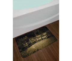 Small Wooden Rustic Chairs Bath Mat