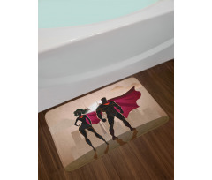 City Hero Hot Couple Bath Mat