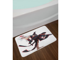 Warrior Style Girl Bath Mat