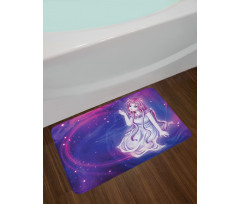Purple Anime Fairy Sitting Bath Mat
