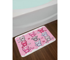 Funny Japanese Doodle Bath Mat