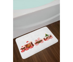 Gingerbread Train Bath Mat