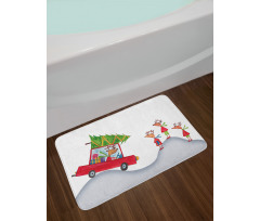 Reindeer Family Noel Bath Mat
