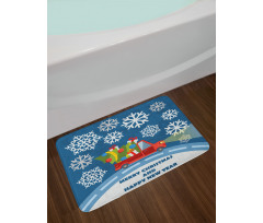 Happy New Year Truck Bath Mat