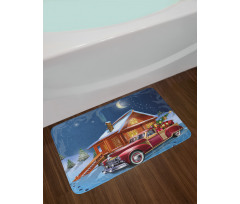 Wooden Lodge Truck Bath Mat