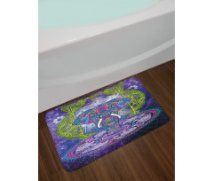 Mandala Out Space Image Bath Mat