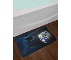Asteroid Rocky Space Bath Mat