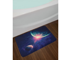 Outer Space Mars Planets Bath Mat