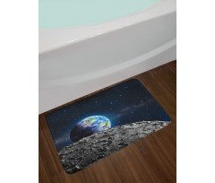 Moon Surface Luna Design Bath Mat