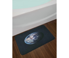Planet Outer Space Scene Bath Mat