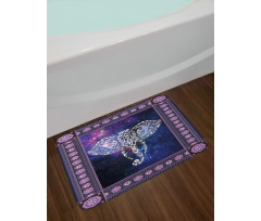 Space Galaxy Elephant Bath Mat