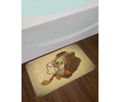 Hipster Pop Art Vintage Bath Mat