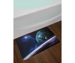 Universe with Planets Bath Mat