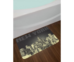 Grunge Empire State NYC Bath Mat