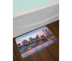 Sunrise in Brooklyn Bridge Bath Mat