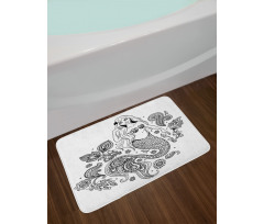 Mermaid in Ocean Bath Mat