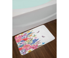 Vivid Floral Nature Bath Mat