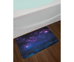 Milky Way Themed Stars Bath Mat