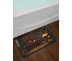 Magicians with Skulls Bath Mat