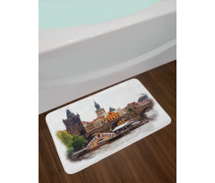 Calm Nature Landscape Bath Mat