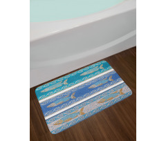 Marine Style Pattern Bath Mat