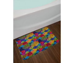 Geometric Sketchy Forms Bath Mat