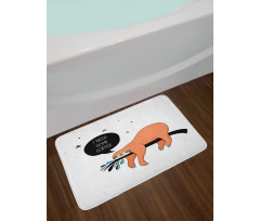 Shy Happy Cartoon Sloth Bath Mat