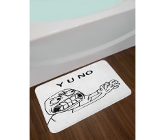 Hipster Mascot Meme Bath Mat