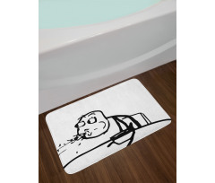 Wierd Meme Troll Comics Bath Mat