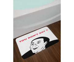 Meme Smile Modern Face Bath Mat