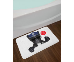 Pug Dog Police Costume Bath Mat