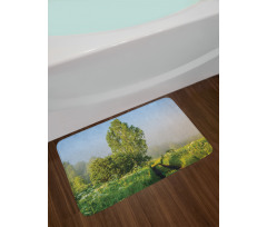 Path with Trees Flowers Bath Mat