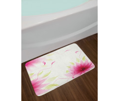 Abstract Natural Lotus Bath Mat