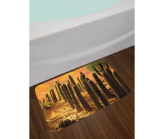 Sunset in Wild Desert Bath Mat