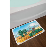 Cartoon Vector Design Bath Mat