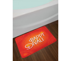 Happy Diwali Candles Bath Mat