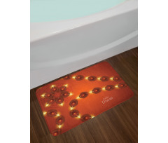 Paisley Candles Bath Mat