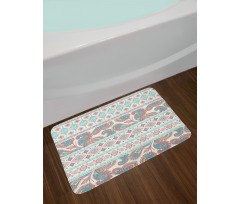 Floral Paisley and Aztec Bath Mat