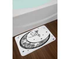 Floral Moon Bath Mat