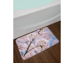 Floral Cherry Branches Bath Mat