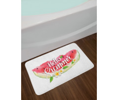 Summer Welcome Words Bath Mat