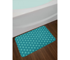 Retro Damask Pattern Bath Mat