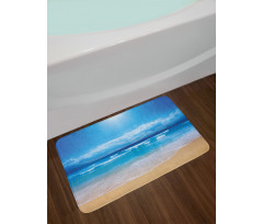 Cloudy Sky in Sea Summer Bath Mat