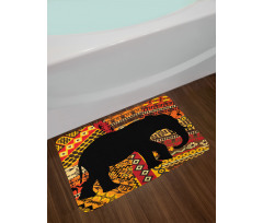 Elephant Silhouette Bath Mat