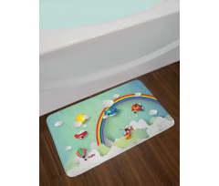 Rainbow Sunny Sky Baby Bath Mat