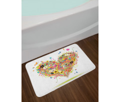 Watercolor Love Bath Mat