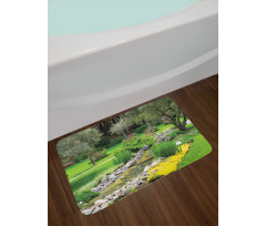 Japanese Park Landscape Bath Mat