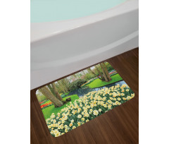 Flower Garden Grass Park Bath Mat