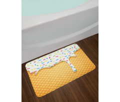 Melting Ice Cream Cones Bath Mat